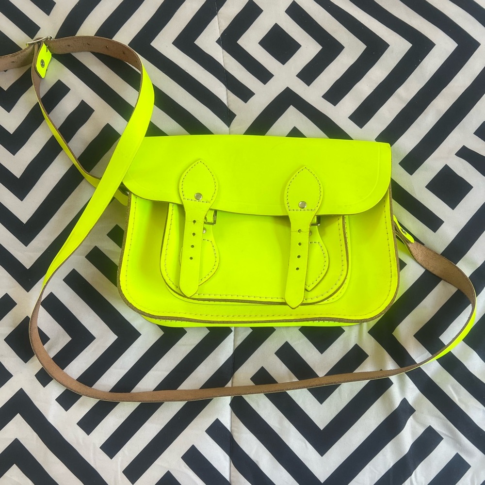 The Cambridge Satchel Company Neon Yellow Satchel Bag